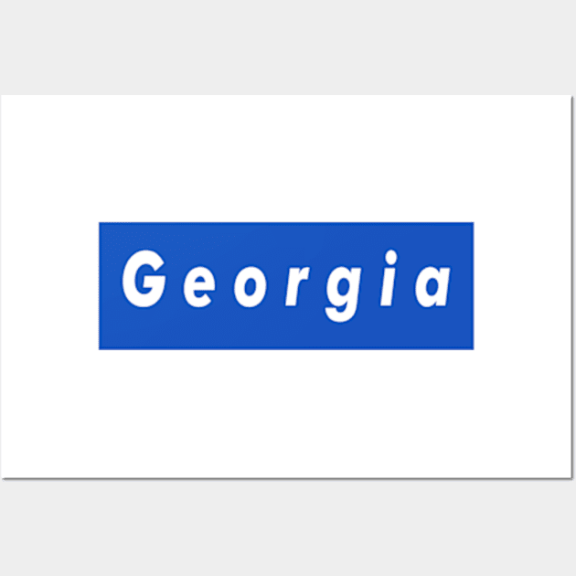 Georgia Box Logo Wall Art by ART BY IIPRATMO